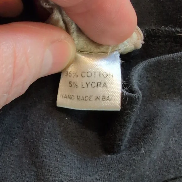 Om Gaia Tree Black Wide Leg Pants Size Medium - Picture 5 of 11